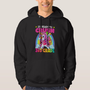 Veste À Capuche Écraser 3e Année Dabbing Unicorn Retour À L'École