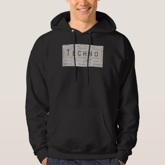 Veste À Capuche Edm Techno Rave Villes Souterraines (Devant)