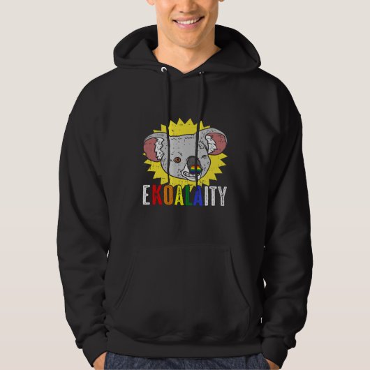 Veste À Capuche Ekoalaity Koala Equality Gay Lesbian Pride Mois R (Devant)
