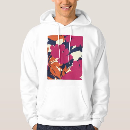 Veste À Capuche Élégance florale : motif abstrait (Devant)