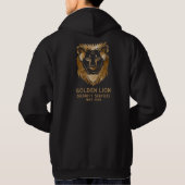 Veste À Capuche Élégant Black Gold Lion Services de sécurité (Dos)