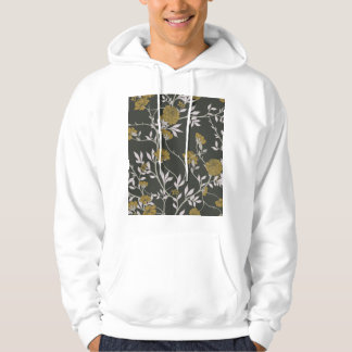 Veste À Capuche Elégant fleuri : design motif vintage.