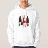 Veste À Capuche Elegant Red Deer Christmas Hoodie – Minimal Winter (Devant)