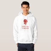 Veste À Capuche Elegant Rose Emblem Warming Hearts Valentine day (Devant entier)