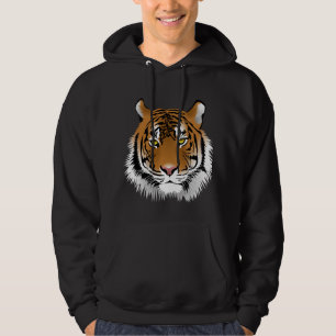 Veste À Capuche Élégant tirage de tigre pour lui noir