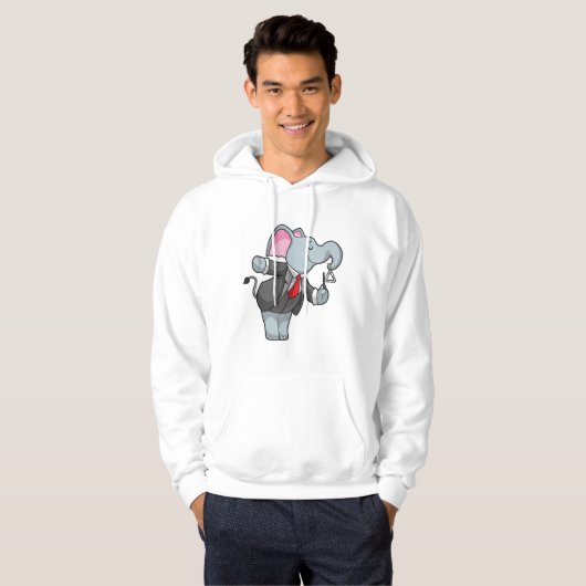 Veste À Capuche Eléphant à la musique avec Triangle (Devant entier)