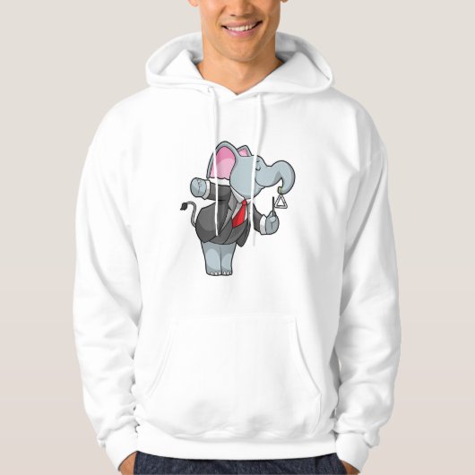 Veste À Capuche Eléphant à la musique avec Triangle (Devant)
