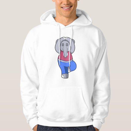 Veste À Capuche Eléphant au Yoga debout (Devant)