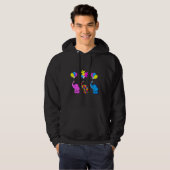Veste À Capuche Eléphant bleu sensibilisation sur l'autisme (Devant entier)