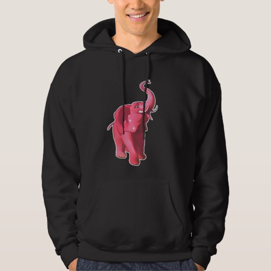 Veste À Capuche éléphant rose (Devant)