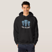 Veste À Capuche Eléphants Herd Immunité jeu de mots (Devant entier)