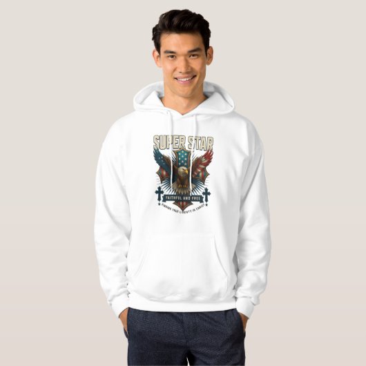 Veste À Capuche Emblème d'aigle super étoile (Devant entier)