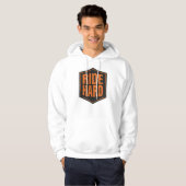 Veste À Capuche Emblème de biker rustique "Ride Hard" (Devant entier)