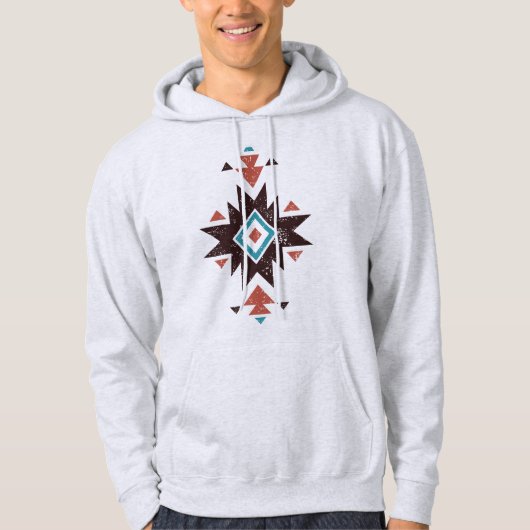 Veste À Capuche Emblème diamant boho (Devant)