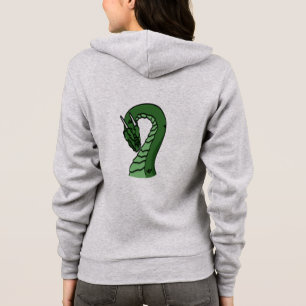 Veste À Capuche Emblème d'Imaginaire Emerald Green Dragon avec liv