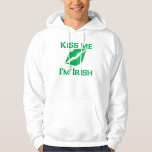 Veste À Capuche Embrassez-moi que je suis à moitié irlandais