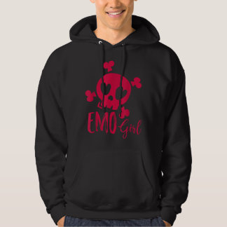 Veste À Capuche Emo Girl Pink Skull Emo Goth Music Teens Emotional