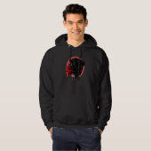 Veste À Capuche Emo Punk fille démoniaque (Devant entier)