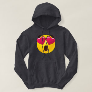 Veste À Capuche Emoji Coeur Yeux Valentines