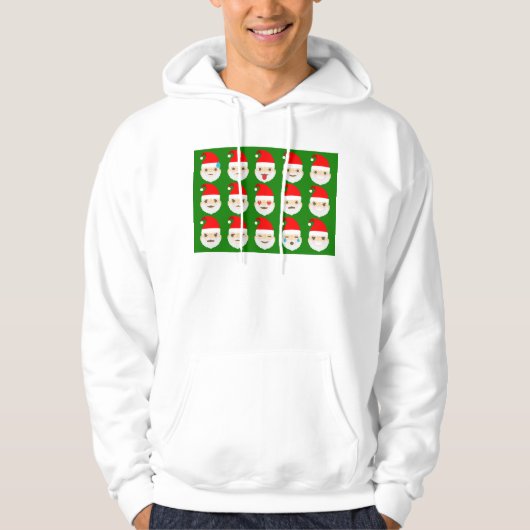Veste À Capuche émoticônes père Noël (Devant)