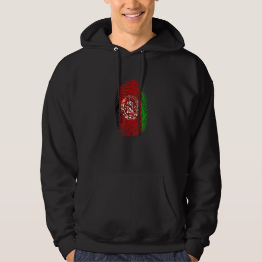 Veste À Capuche Empreinte ADN du drapeau afghan (Devant)