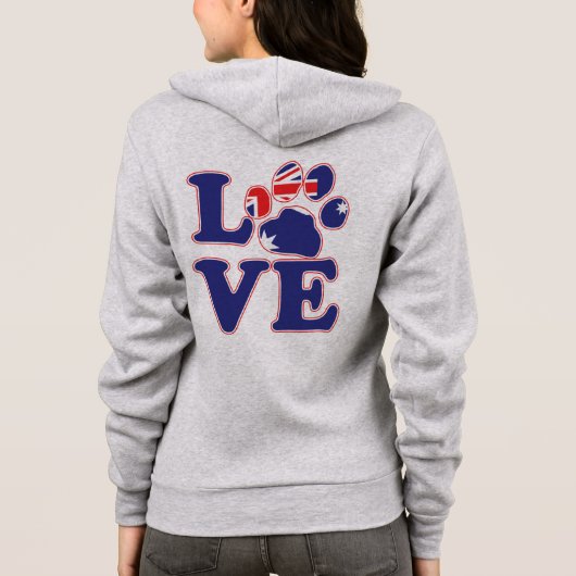 Veste À Capuche Empreinte de patte du drapeau australien (Dos)