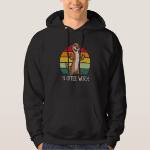 Veste À Capuche En mots de loutre Animaux marins Loutre Créature