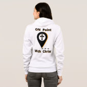 Veste À Capuche En Point Avec Christ Biblique Femmes Full-Zip (Dos entier)