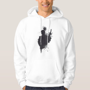 Veste À Capuche Encre de Samouraï Silhouette Art du Guerrier Sombr