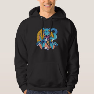 Veste À Capuche Enfants 3 Anniversaire Garçons Dinosaur 3 Annivers