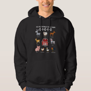 Veste À Capuche Enfants Bébés Animaux de la Ferme Old MacDonald Ha