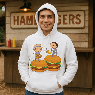 Veste À Capuche Enfants jouant de la musique sur des cheeseburgers