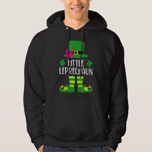 Veste À Capuche Enfants Petit Leprechaun Avec Bow Rose Pour Filles (Devant)
