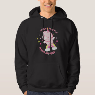 Veste À Capuche Enfants Unicorn Cochon Voler Magic Arrive mignonne