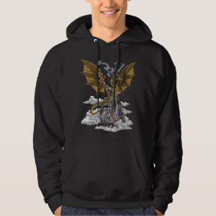 Veste À Capuche Engrenages Mécaniques de Dragon Steampunk Fantasti