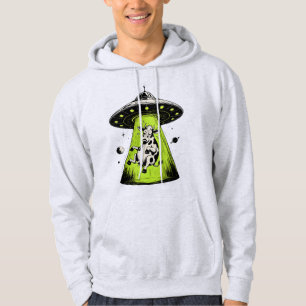 Veste À Capuche Enlèvement de vache extraterrestre Weirdcore Surré