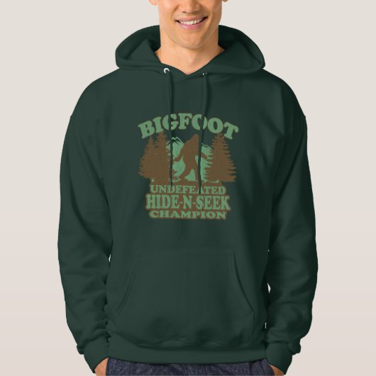 Veste À Capuche Énonciation drôle de BIGFOOT (conception affligée (Devant)