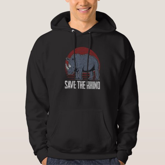 Veste À Capuche Enregistrer Le Rhino (Devant)