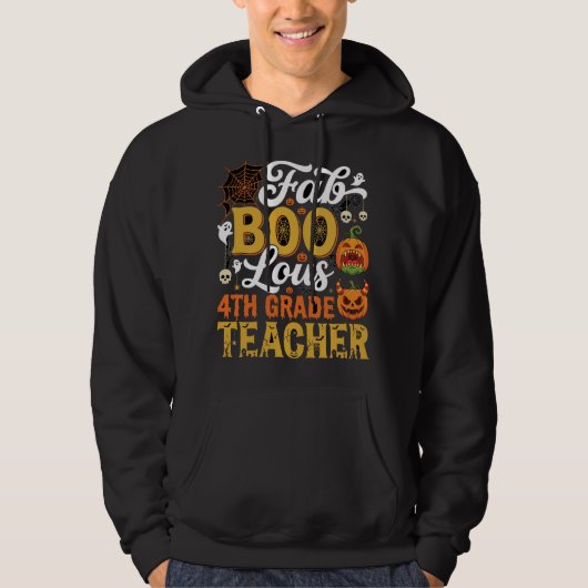 Veste À Capuche Enseignant de 4e année Faboolous Halloween (Devant)