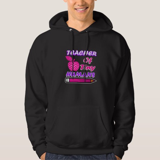 Veste À Capuche Enseignant De Minuscules Humains Enseignant Jour D (Devant)