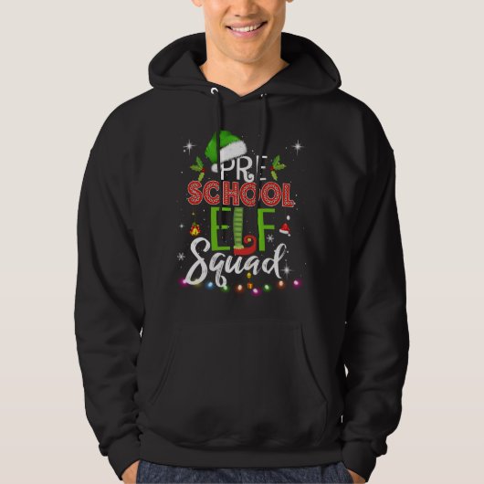 Veste À Capuche Enseignant de Noël de l'Elf Squad (Devant)