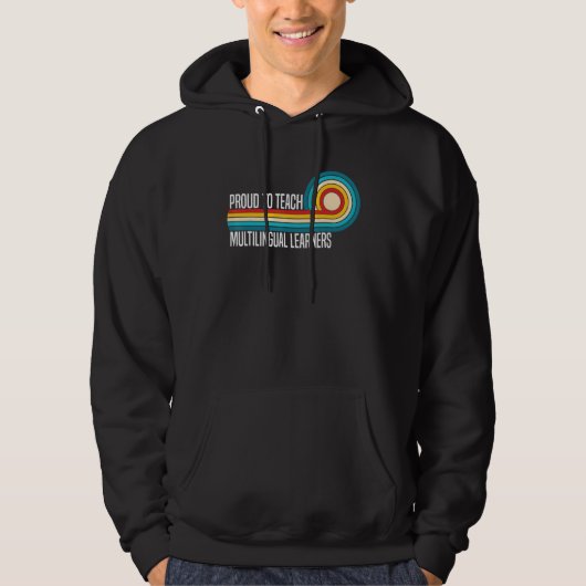 Veste À Capuche Enseignant fier d'enseigner aux apprenants multili (Devant)