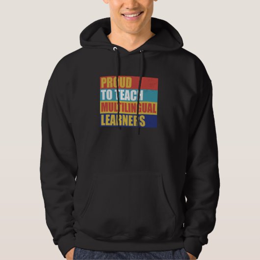 Veste À Capuche Enseignant multilingue ESOL Langue linguistique ES (Devant)