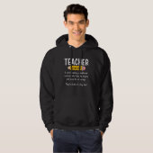 Veste À Capuche Enseignant nom définition Éducation Instructeur Pr (Devant entier)