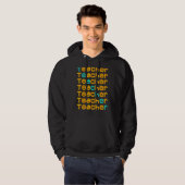 Veste À Capuche Enseignant Pixel Femmes Enseigner L'Amour Inspirer (Devant entier)