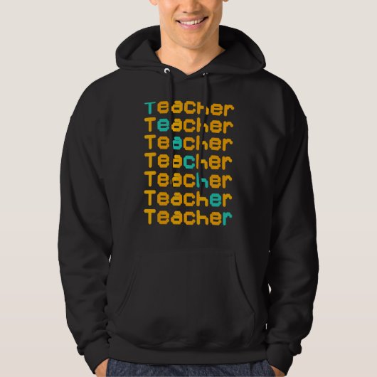 Veste À Capuche Enseignant Pixel Femmes Enseigner L'Amour Inspirer (Devant)