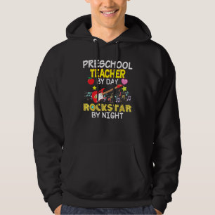 Veste À Capuche Enseignant Préscolaire Par Jour Rockstar Night Ret