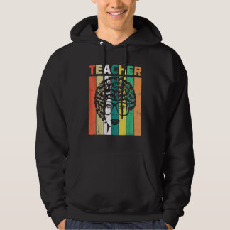 Veste À Capuche Enseignante noire afro rétro Mois de l'histoire de