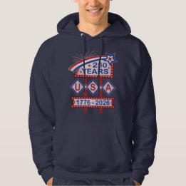 Veste À Capuche Enseigne de marquise rétro USA 250e anniversaire 1