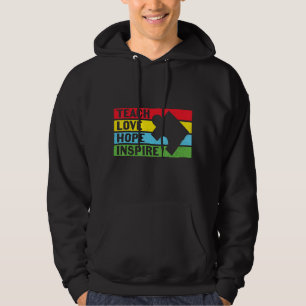 Veste À Capuche Enseigner l'espoir d'amour inspire Sensibilisation